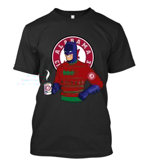 Alabama Crimson Tide Batman Ugly Christmas Sweater Holiday Mug T-Shirt