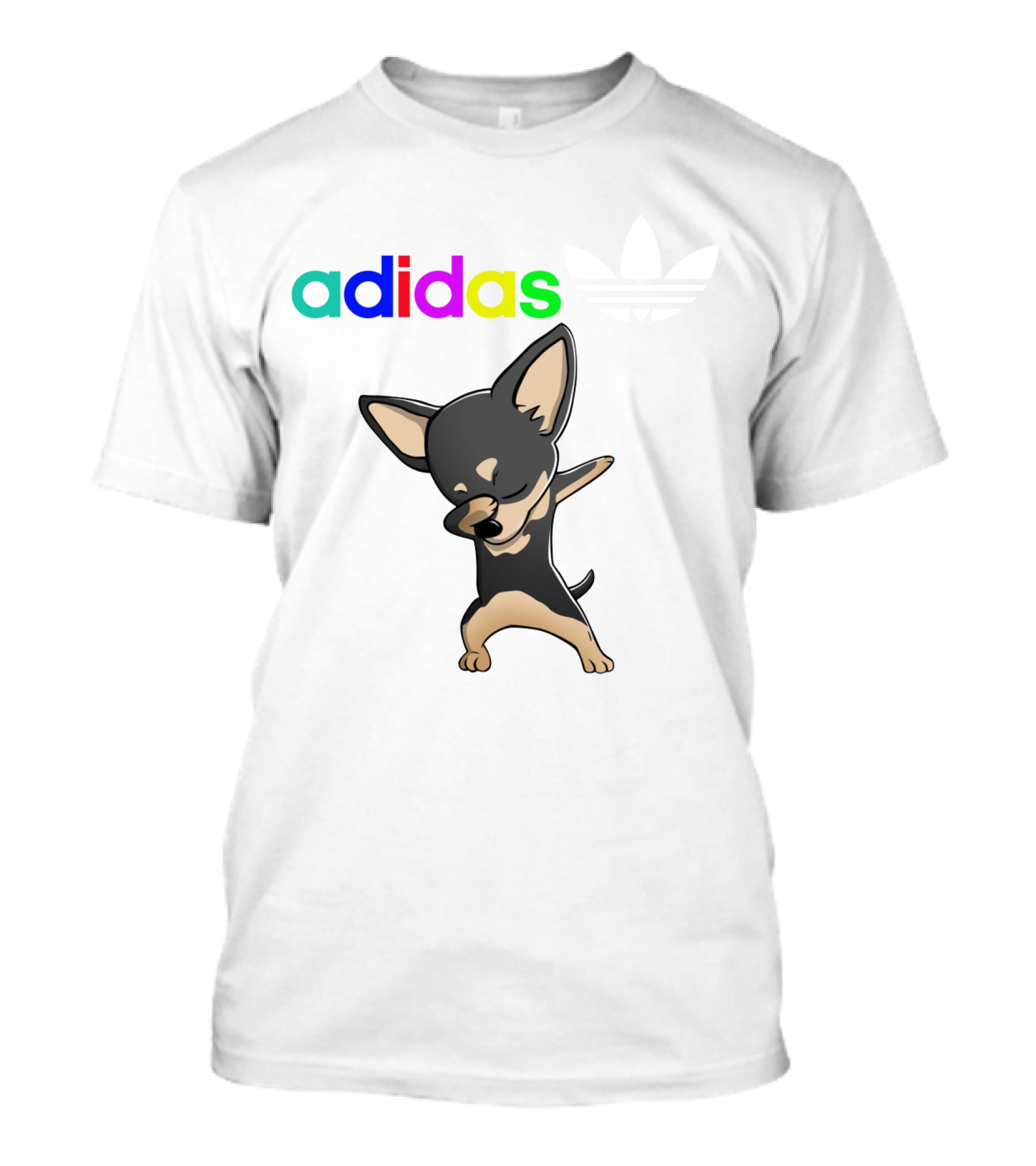 Chihuahua Black Cute Dabbing T-Shirt