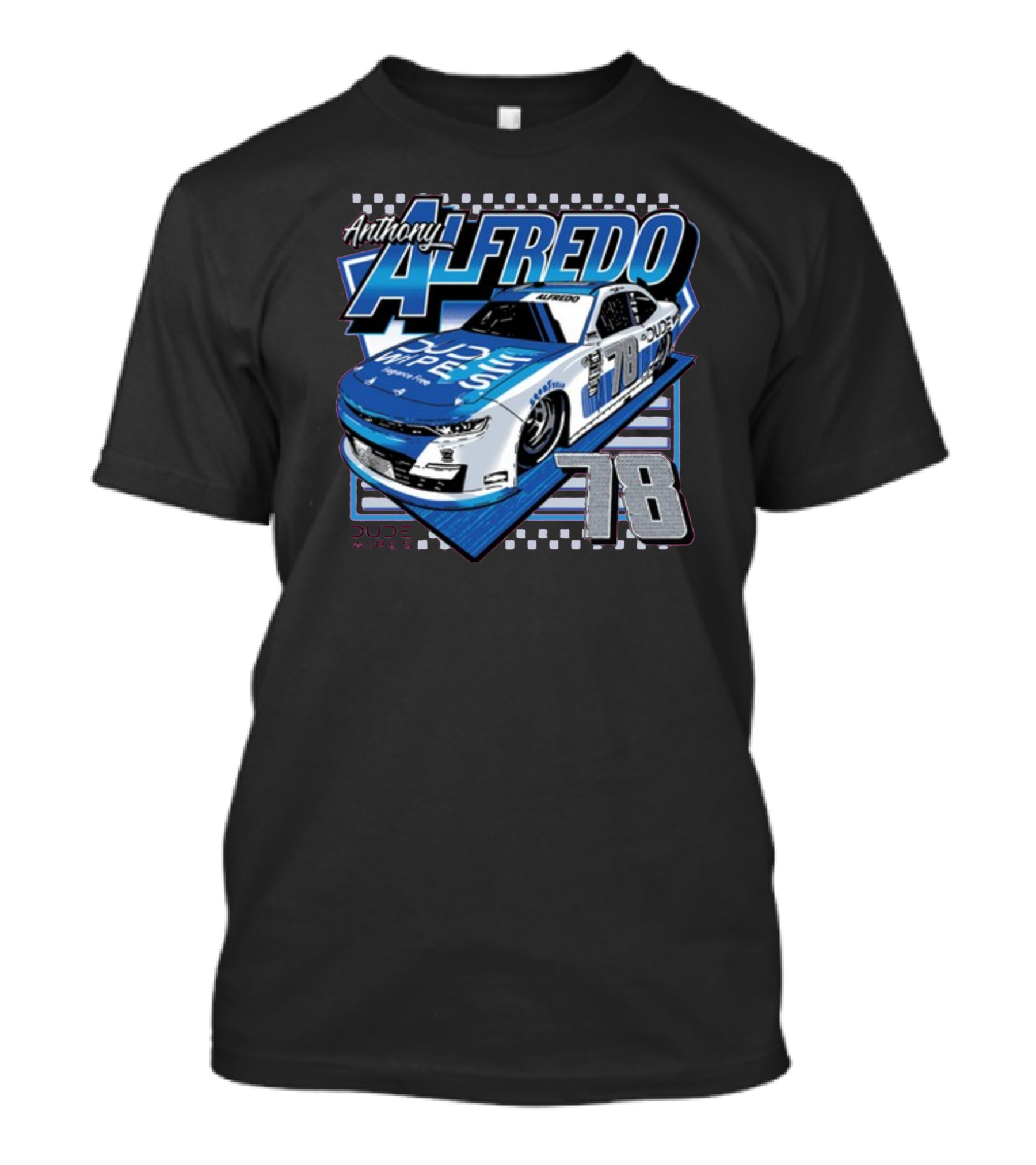 Anthony Alfredo Dude Wipes Car 78 Racing T-Shirt