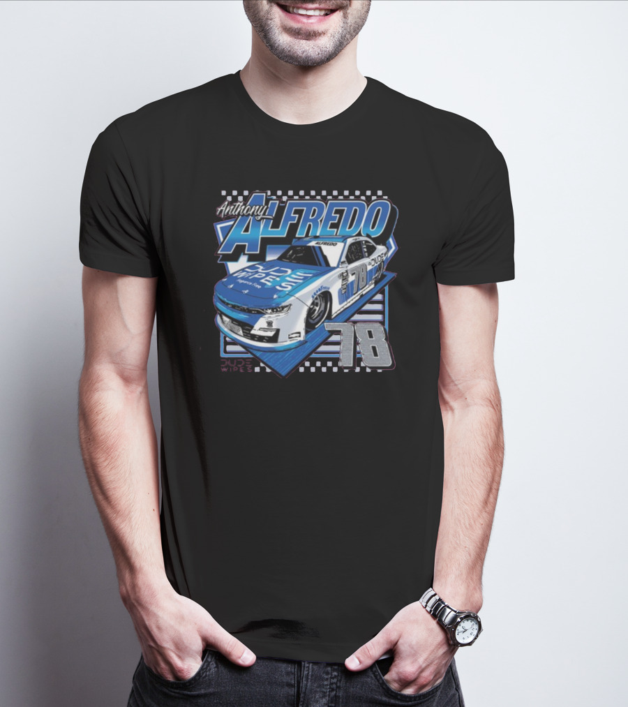 Anthony Alfredo Dude Wipes Car 78 Racing T-Shirt