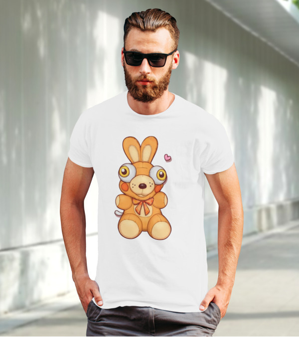 Bad Plushie Lover Quirky Bunny With Heart Eyes T-Shirt