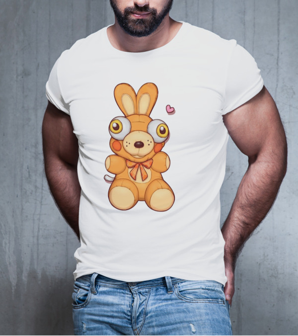Bad Plushie Lover Quirky Bunny With Heart Eyes T-Shirt