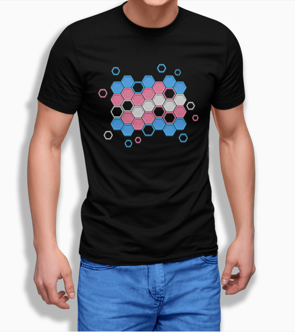 ItsBizabizow Prismatic Pride Trans Iconic Hexagonal T-Shirt