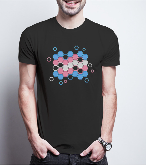 ItsBizabizow Prismatic Pride Trans Iconic Hexagonal T-Shirt