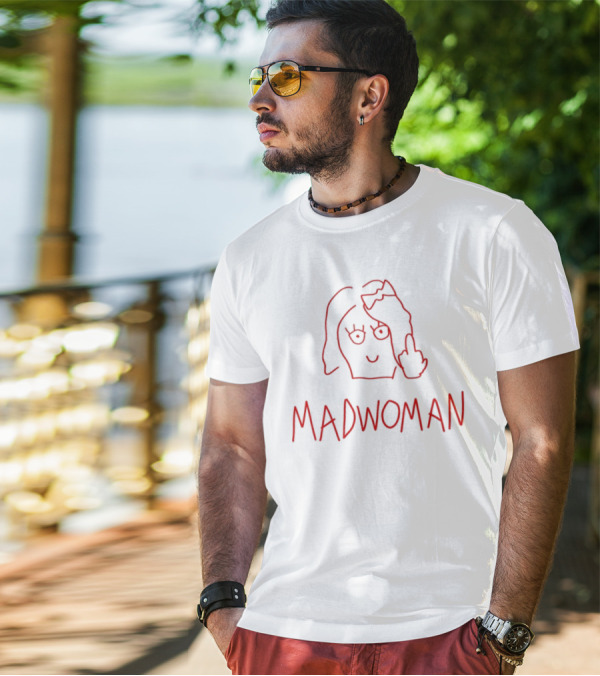Sabrina Carpenter Madwoman Red Line Drawing T-Shirt