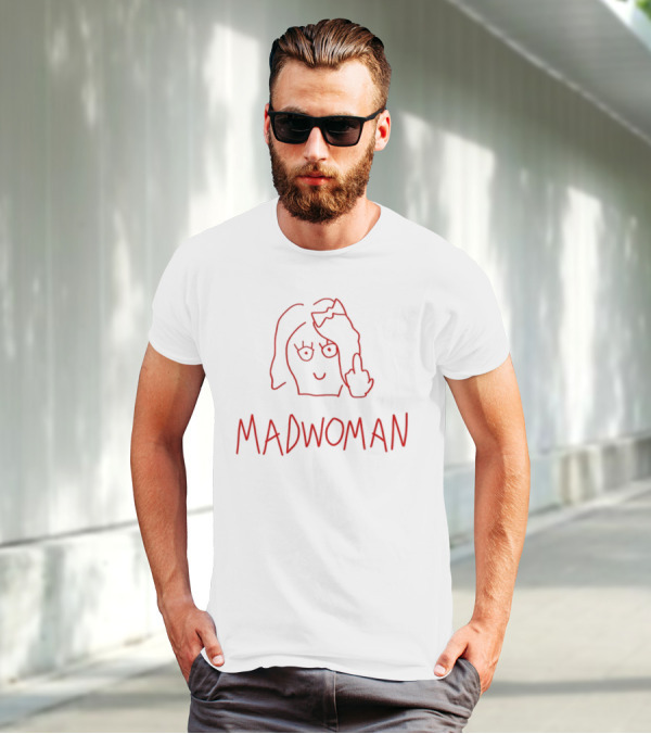 Sabrina Carpenter Madwoman Red Line Drawing T-Shirt