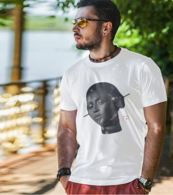 Beyoncé Sorayama Robotic Portrait With Neon B T-Shirt