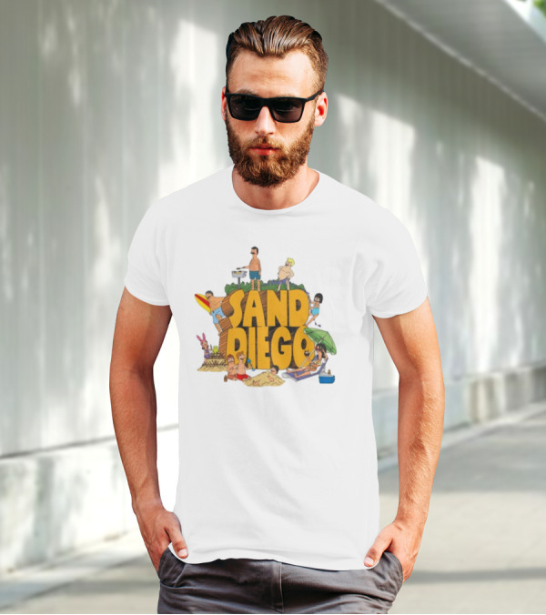 Bobs Burgers Characters San Diego Beach Day T-Shirt