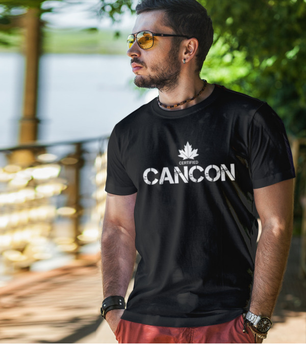 Peace Love Certified CANCON Canada Maple Leaf T-Shirt