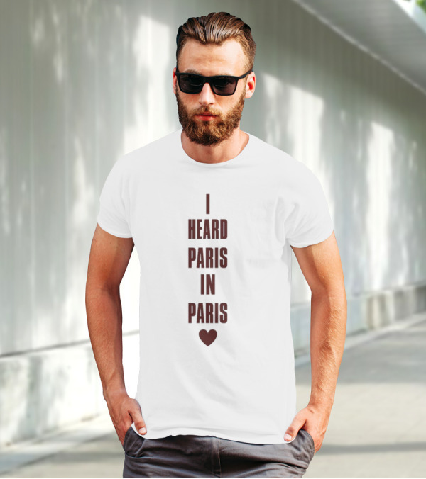 Sabrina Carpenter I Heard Paris In Paris Heart T-Shirt