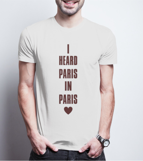Sabrina Carpenter I Heard Paris In Paris Heart T-Shirt