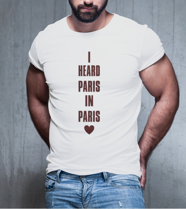 Sabrina Carpenter I Heard Paris In Paris Heart T-Shirt
