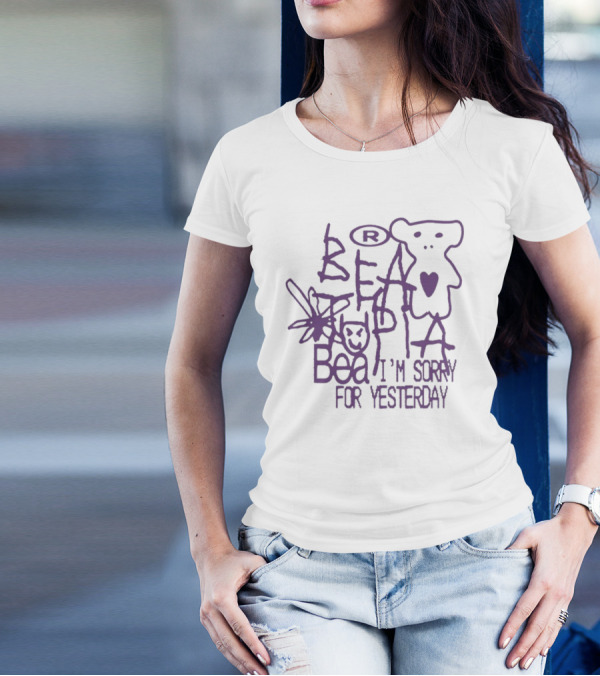 Beatrix Beauregarde Bea I'm Sorry For Yesterday Purple Bear R T-Shirt