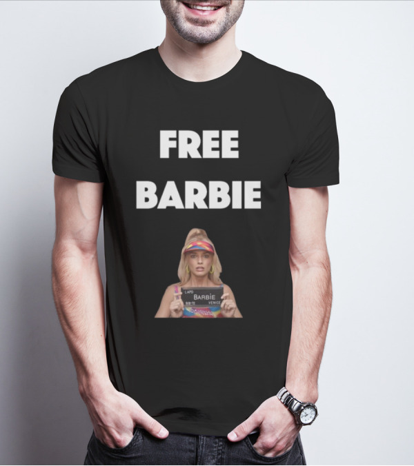 Free Barbie Mugshot Venice T-Shirt