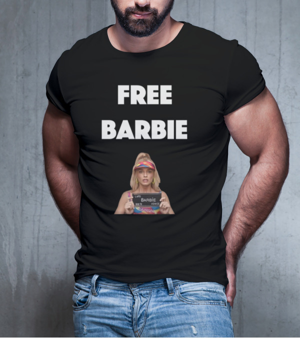 Free Barbie Mugshot Venice T-Shirt