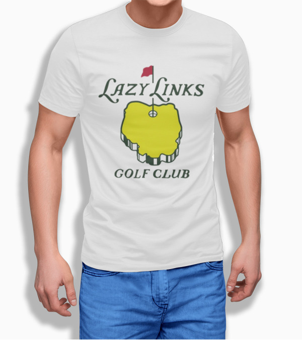 Lazy Links Golf Club Yellow Green Island Flag Green T-Shirt