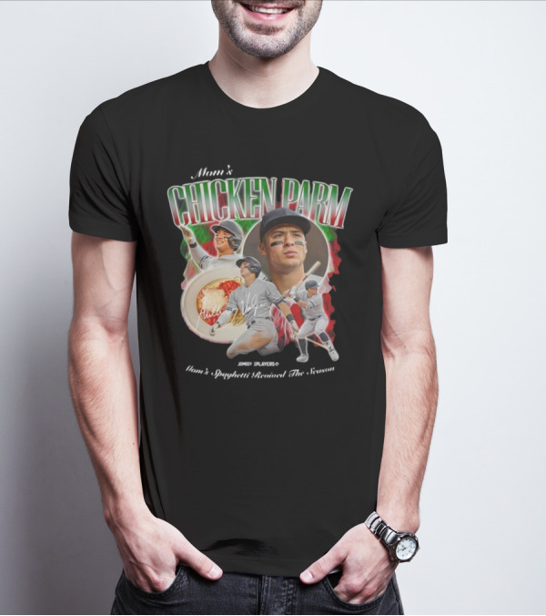 Mom's Chicken Parm Mom's Spaghetti Revived The Season Jomboy Players Baseball Iconic T-Shirt
