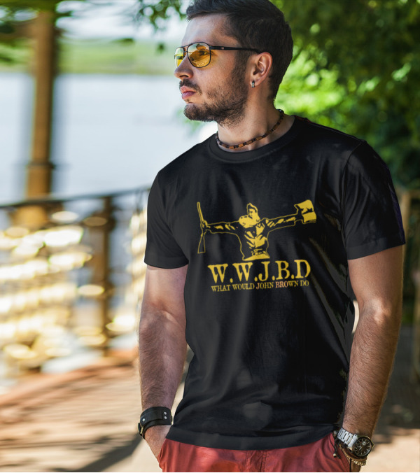 Wwjbd What Would John Brown Do Rifle And Flag Iconic T-Shirt