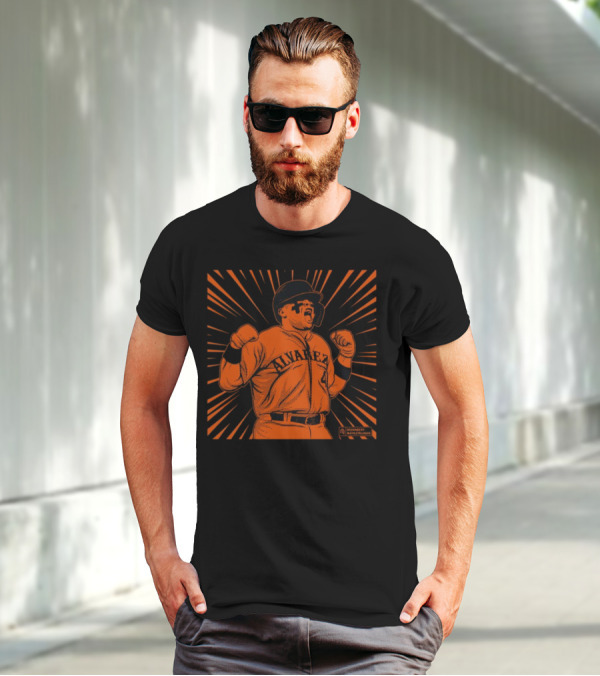 Athlete Logos Beast Alvarez Baseball Starburst T-Shirt