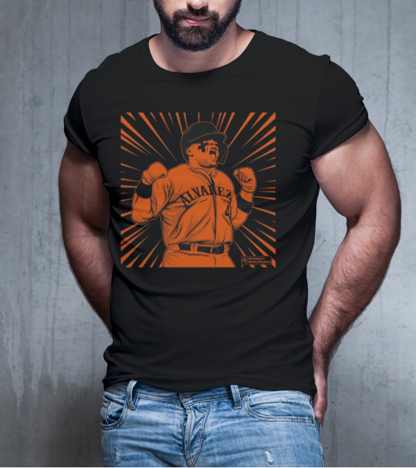 Athlete Logos Beast Alvarez Baseball Starburst T-Shirt