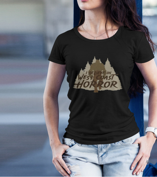 Bad Cookie Pictures Cryptid Series Sasquatch I Believe In West Coast Horror T-Shirt