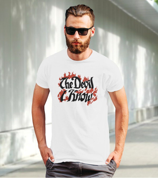 Suki Waterhouse Archive The Devil I Know Flaming Text T-Shirt