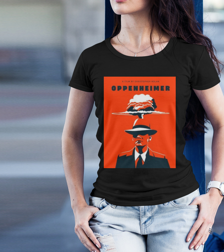 A Film By Christopher Nolan Oppenheimer Nuclear Explosion Iconic T-Shirt