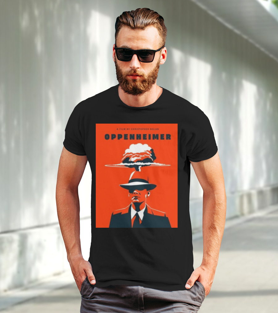 A Film By Christopher Nolan Oppenheimer Nuclear Explosion Iconic T-Shirt
