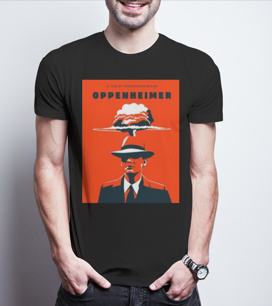 A Film By Christopher Nolan Oppenheimer Nuclear Explosion Iconic T-Shirt