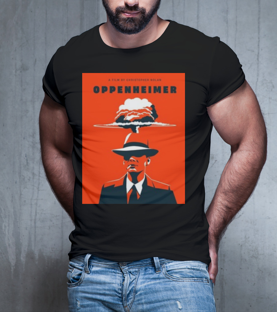 A Film By Christopher Nolan Oppenheimer Nuclear Explosion Iconic T-Shirt
