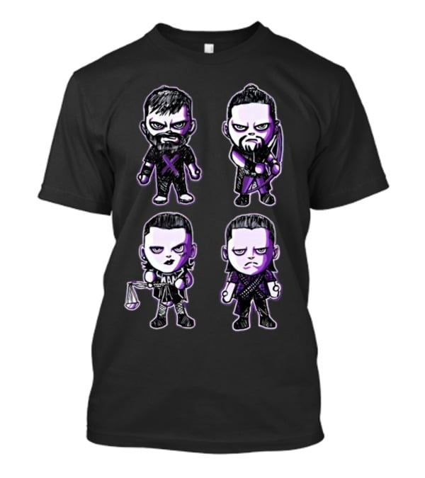 Finn Bálor The Judgment Day Purple Cartoon Characters T-Shirt