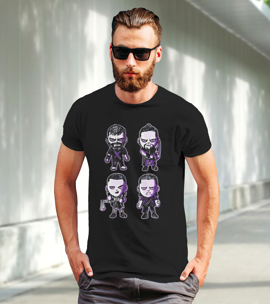 Finn Bálor The Judgment Day Purple Cartoon Characters T-Shirt