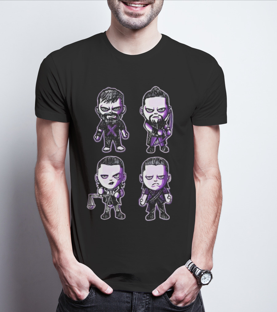Finn Bálor The Judgment Day Purple Cartoon Characters T-Shirt