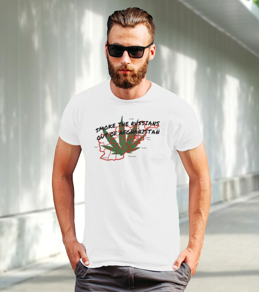 Smoke The Russians Out Of Afghanistan Map T-Shirt