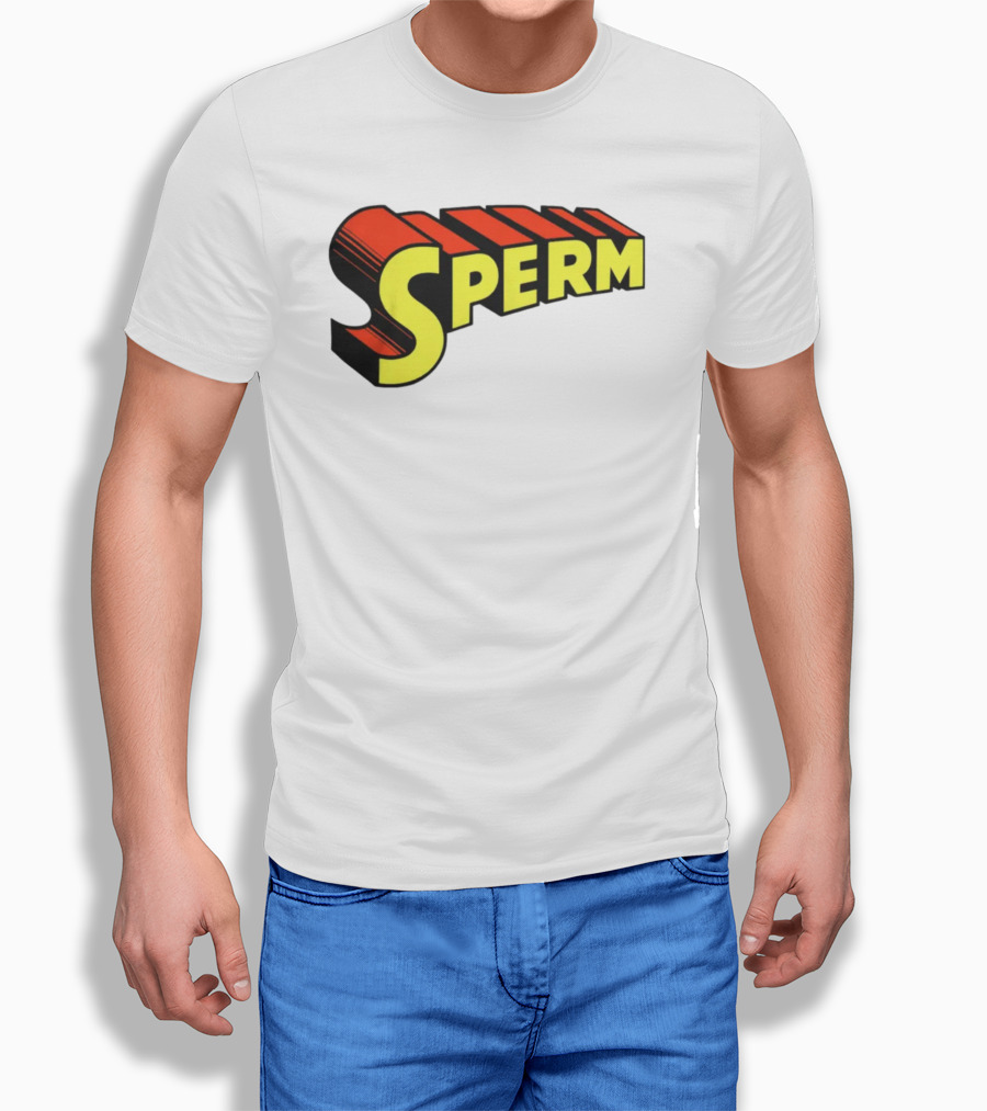 Strange Superman Style Text Sperm Gorangligovic T-Shirt