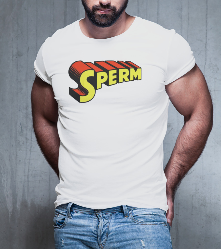 Strange Superman Style Text Sperm Gorangligovic T-Shirt