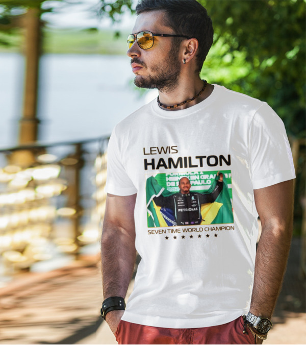 Lewis Hamilton Seven Time World Champion São Paulo Grand Prix T-Shirt