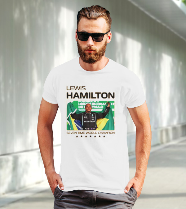 Lewis Hamilton Seven Time World Champion São Paulo Grand Prix T-Shirt