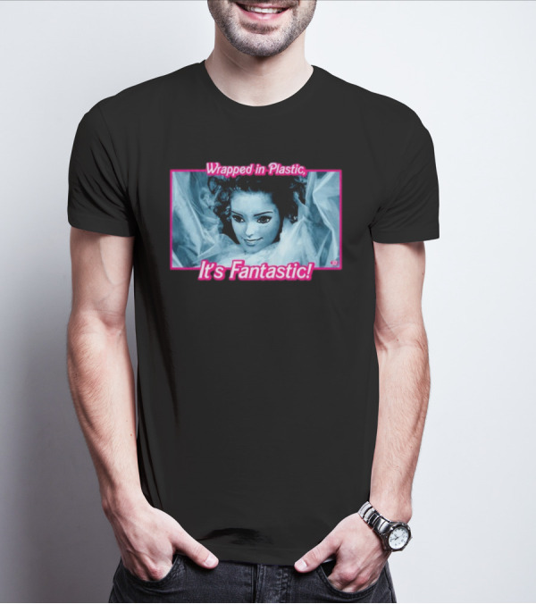 Wrapped In Plastic It's Fantastic Distorted Doll Face T-Shirt