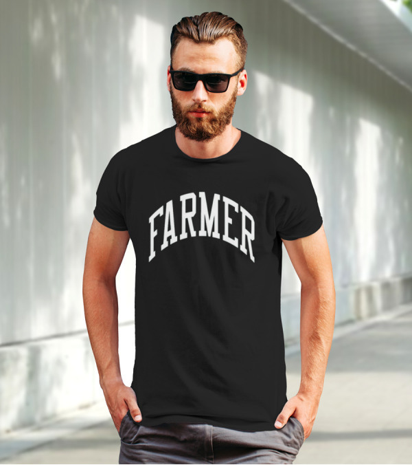 Shane Dawson Farmer Black Arch Text T-Shirt