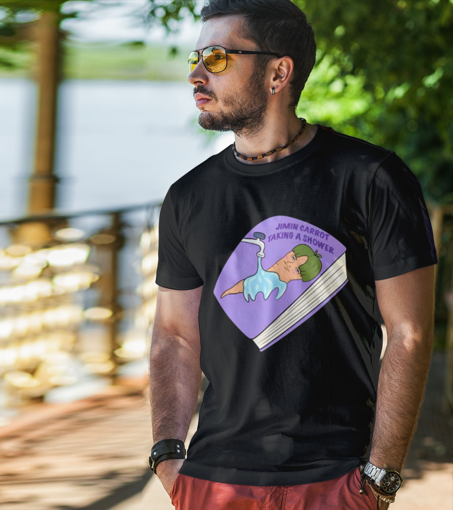 Jimin Carrot Taking A Shower Book T-Shirt