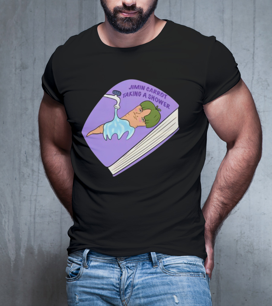 Jimin Carrot Taking A Shower Book T-Shirt