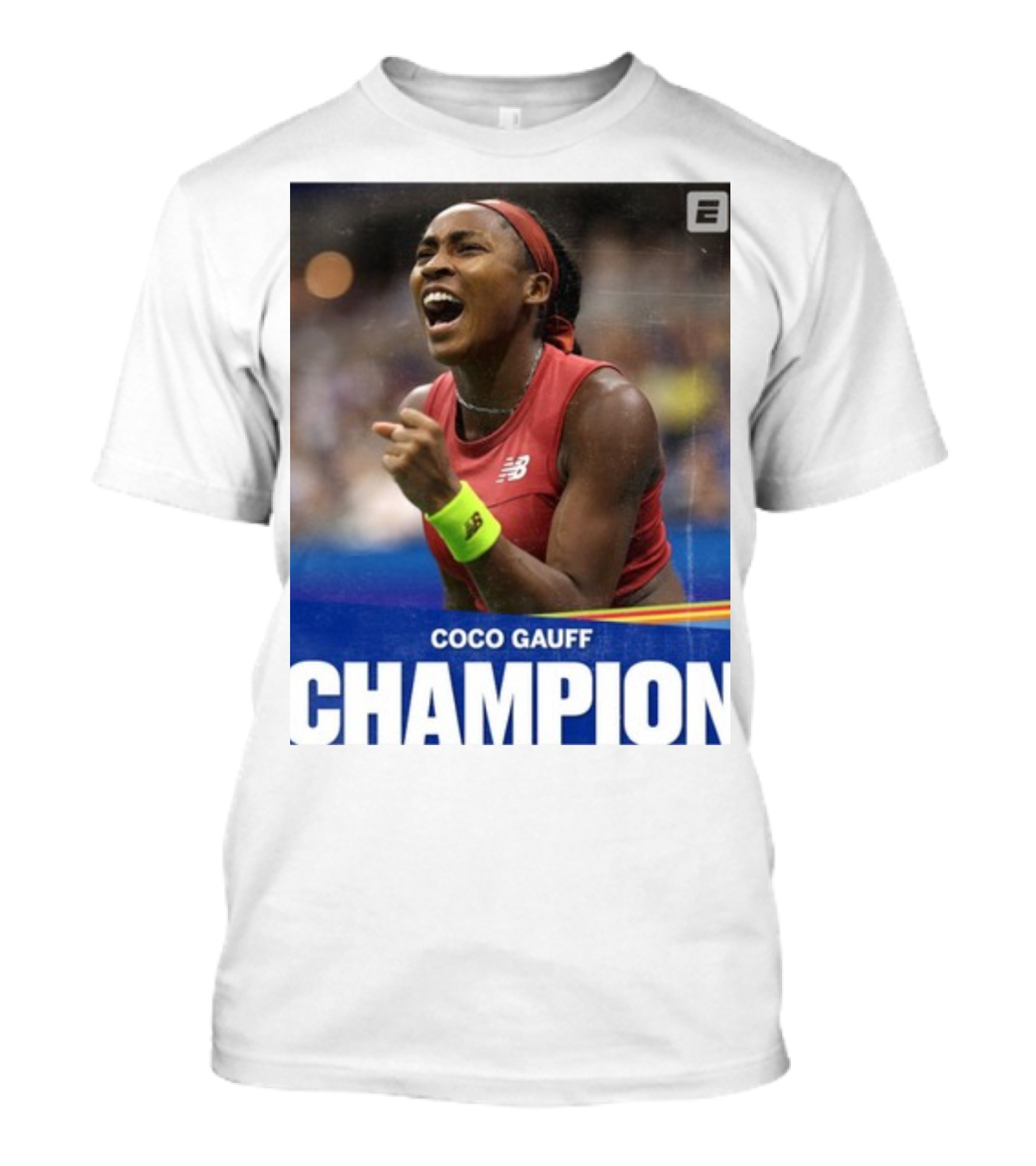 Coco Gauff Champion ESPN Tennis New Balance T-Shirt