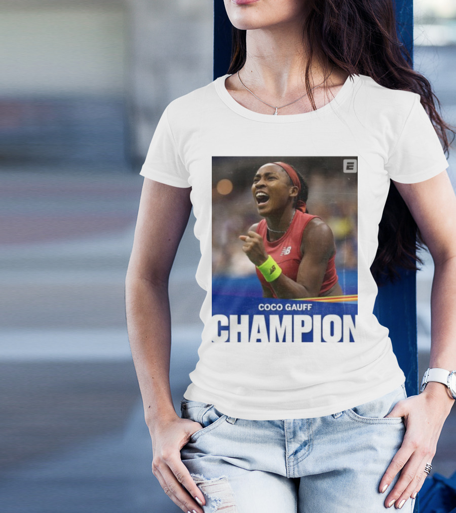 Coco Gauff Champion ESPN Tennis New Balance T-Shirt