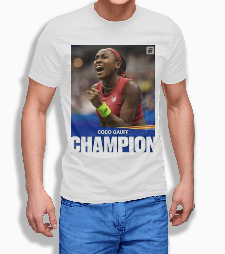 Coco Gauff Champion ESPN Tennis New Balance T-Shirt