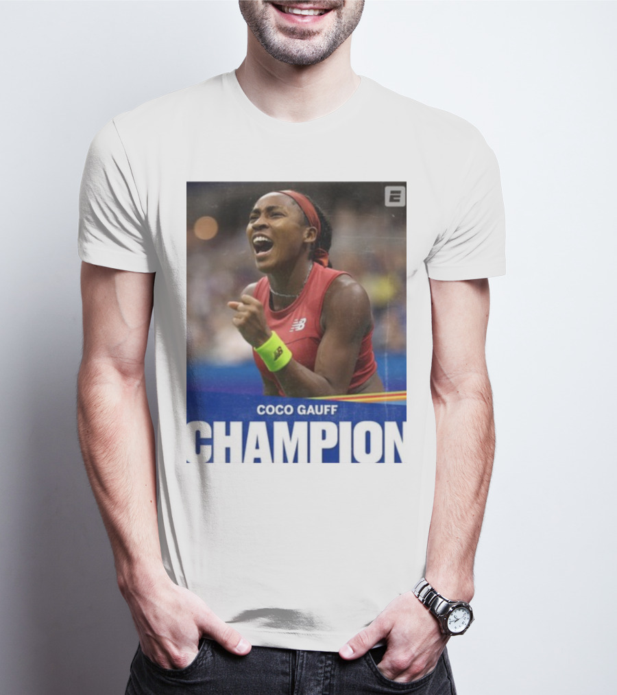 Coco Gauff Champion ESPN Tennis New Balance T-Shirt