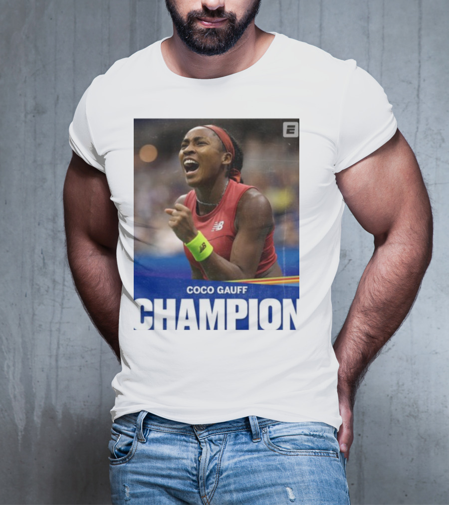 Coco Gauff Champion ESPN Tennis New Balance T-Shirt