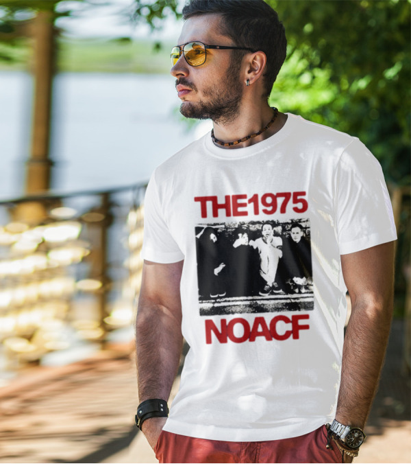The 1975 NOACF Photo Black And White Group Image T-Shirt
