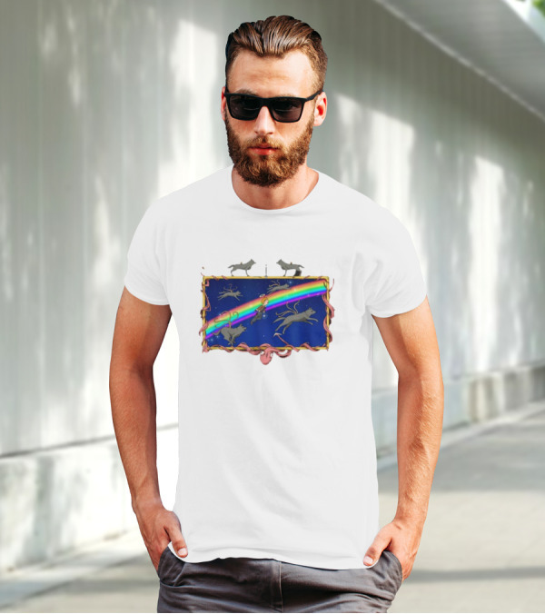Capcom Resident Evil 4 The Masterpiece Theater I'm Tired Rainbow Flying Dogs T-Shirt