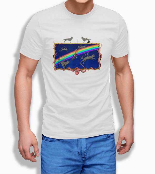 Capcom Resident Evil 4 The Masterpiece Theater I'm Tired Rainbow Flying Dogs T-Shirt